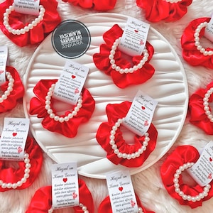 Silk Scrunchies,Hair Accessories,Bridesmaid Gift,Henna Gift,Hair Scrunchies,Henna Night Gift,Bride To Be,Bridal Shower,Hairpins,Unique Gifts