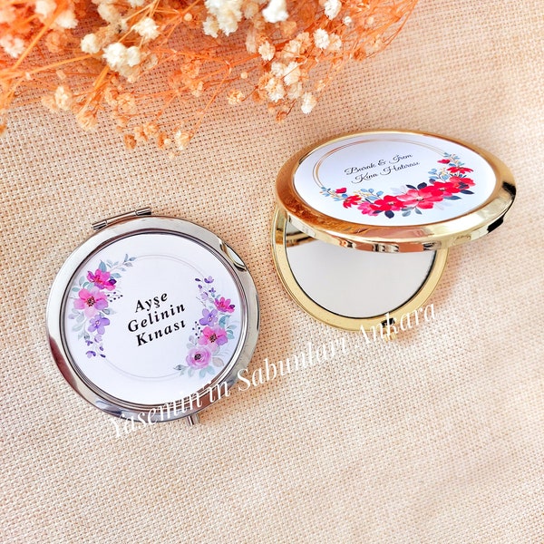 Hediyelik Ayna,Kına Hediyelikleri,Kişiye Özel Nedime Aynası,Düğün Hediyelikleri,Nişan,Söz Hediyesi,Personalized Bridesmaid Mirrors,Henna