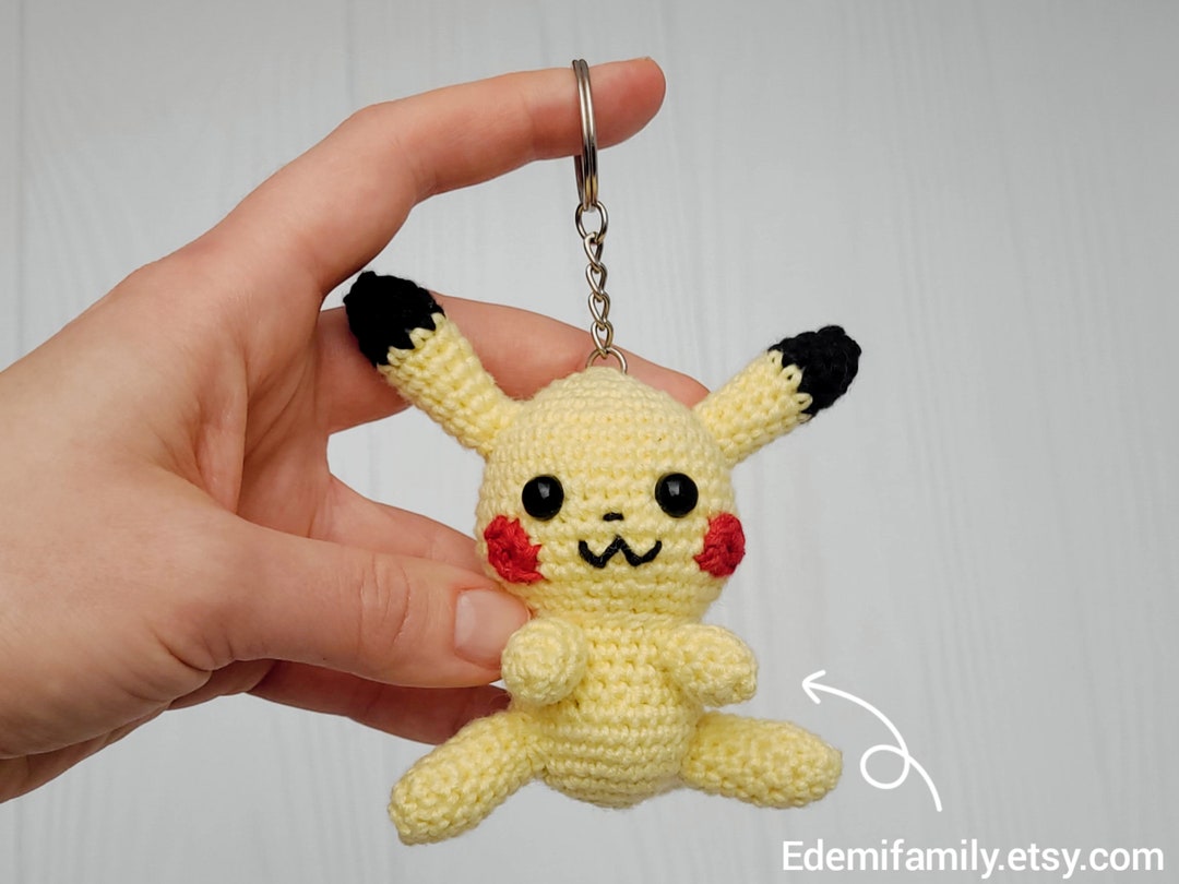 Pikachu Keychain Crochet Pattern, Small Pokemon Amigurumi, Christmas New  Year Toy, How to Make Your Yellow Mini Pika, English Instructions