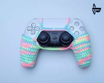 Rainbow Crochet PS5 Controller Cover, Handmade Cotton
