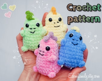 Mini Dragon Crochet Pattern: No Sew Amigurumi Dinosaur (PDF Pattern)