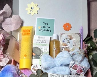 Self-Care Wellness Box, Skincare Beauty Set, Uplifting Comfort Gift for Women