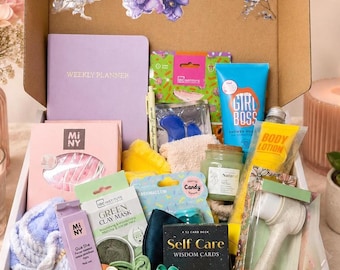 Self Care Box, Large Wellness Hamper, Spa Gift for Her