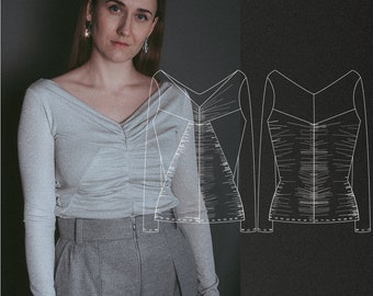 Digital sewing pattern Alice long-sleeved top