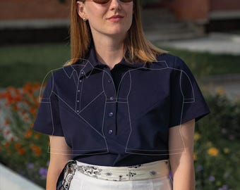 Diana-poloshirt Digitaal naaipatroon