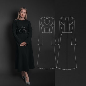 Digital sewing pattern Scarlett dress