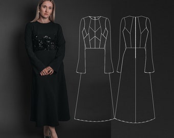 Digital sewing pattern Scarlett dress