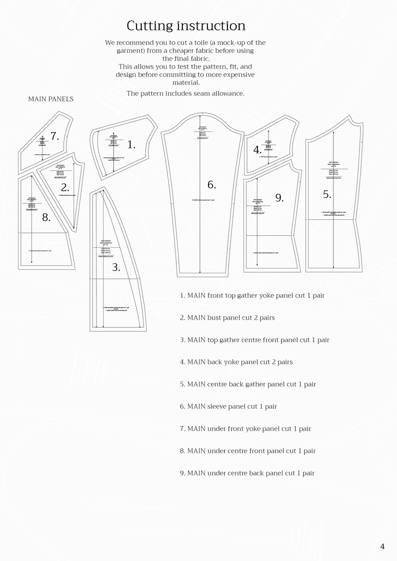 Digital Sewing Pattern Alice Long-sleeved Top - Etsy