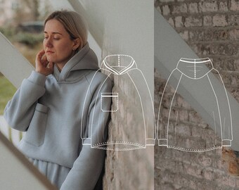 Digitaal naaipatroon Lila-hoodie
