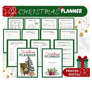 Christmas planner printable | Digital Christmas planner | holiday planner | Christmas planner bundle | to do list | Goodnotes planner