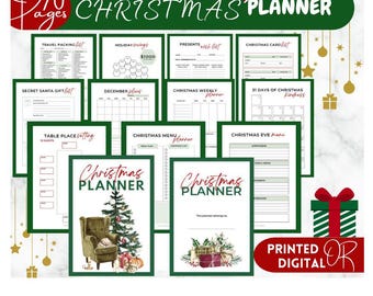 Christmas planner printable | Digital Christmas planner | holiday planner | Christmas planner bundle | to do list | Goodnotes planner