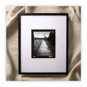 Black and white large format photography; Moor; framed