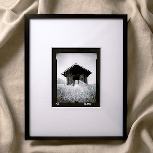 Black and white large format photography; Alps; framed