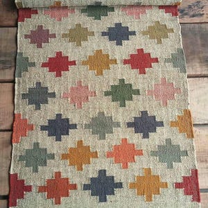 Multicolour Wool Jute Kilim Rug, Handwoven, Wool and Jute Rug Handmade, Kilim Dhurrie Rug, Traditional Indian jute Area rug, Costom Size Rug