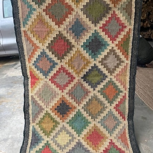 Kilim Rug, Multicolor Handwoven, Wool and Jute Rug Handmade, Kilim Dhurrie Rug, Traditional Indian jute Area rug