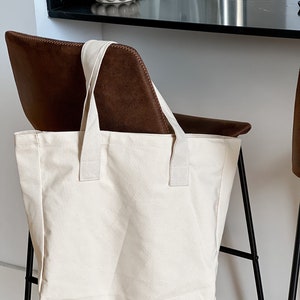 Canvas tote Bag Maxi Tote stylish canvas bag minimal canvas bag Shoulder Laptop Bag for Shopping, Gym, Grocery Eco-Friendly Cotton bag image 3