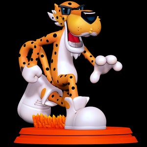Chastar Cheetah Figure, 3D Painted Figures, Action Figurines, Handmade Miniature Scupulture, Gift Figurine