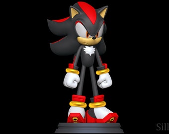 Shadaw the Hadgehog Figure, 3D Painted Figure, Handmade Miniature Scupulture, Gift Figurine