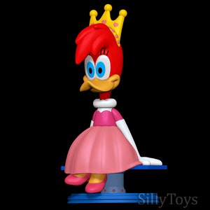 Figura de pájaro carpintero de la princesa Winnia, figuras pintadas en 3D, figura de acción, escultura en miniatura, figura de regalo