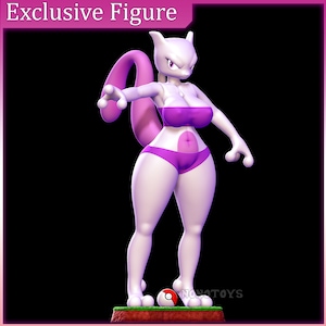 Mawtwo Figure, 3D Painted Figures, Action Figurines, Miniature Scupulture, Gift Figurine,Anime Figure.