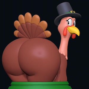 Handcrafted Turkey Figure for Thanksgiving – Perfect Thanksgiving Day Decoration, Painted 3D Figure.