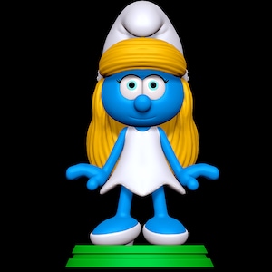 Smarfatte Figur, 3D bemalte Figuren, Actionfiguren, Miniaturskulptur, Geschenkfigur