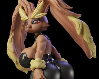 Lopunny Vixen Figure: 3D Painted Resin Anime Statue