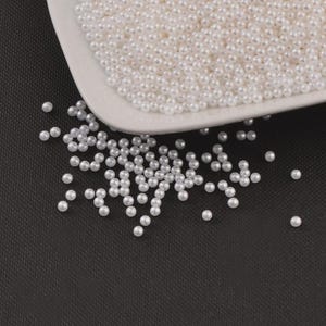 100pcs 8mm Round Pearl Acrylic Beads – No Hole, Smooth Faux Pearl Beads for DIY Crafts & Jewelry Making