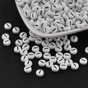 100pcs Letter I Beads – Acrylic Letter Beads A-Z – Ideal for Jewelry Making & Gifts