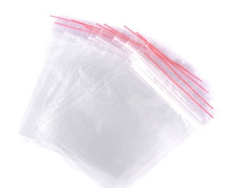 Small Clear Resealable Plastic Bags 6x4mm: Jewelry, Beads, Crafts - 100 Pack