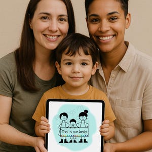 Aufkleberset für lesbische Mütter, LGBT-Familienaufkleberpaket, Pride Month PNG, LGBT-Aufkleberpaket, zwei Mütter druckbare Aufkleber