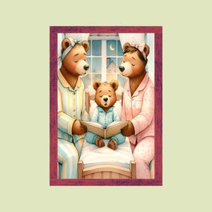 Zwei Mütter eines Jungen, druckbare Illustrationen für Kinder LGBT-Familien, Kinderzimmer Wandkunst, Familie Wohnkultur, Two Moms Club