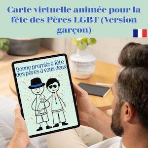 Virtual Father's Day Card,  First LGBTQ+ Father's Day Animated Card, eCard for Gay Dad, Gift For Gay Daddy, LGBT Family Greeting