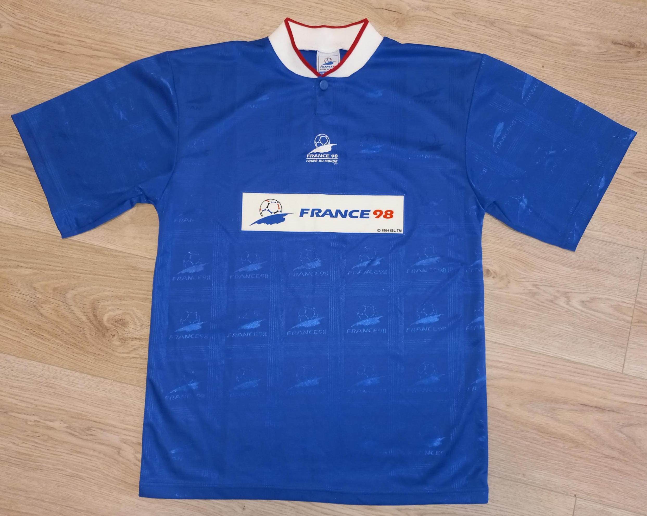 新品❗【adidas】FRANCE 98 Tシャツ (M) 綿100% サッカー NWT! France 1998 World Cup Home Shirt Jersey Adidas (No Star
