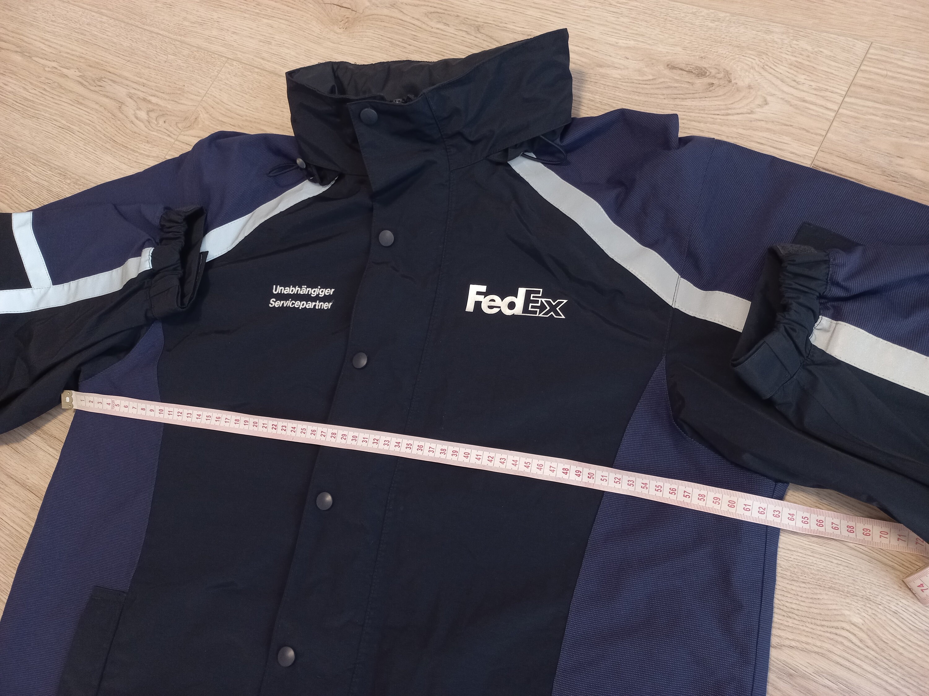 Fedex Waterproof Jacket by Stan Tterman Hi vis Size L Mint unworn Purple navy. Etsy