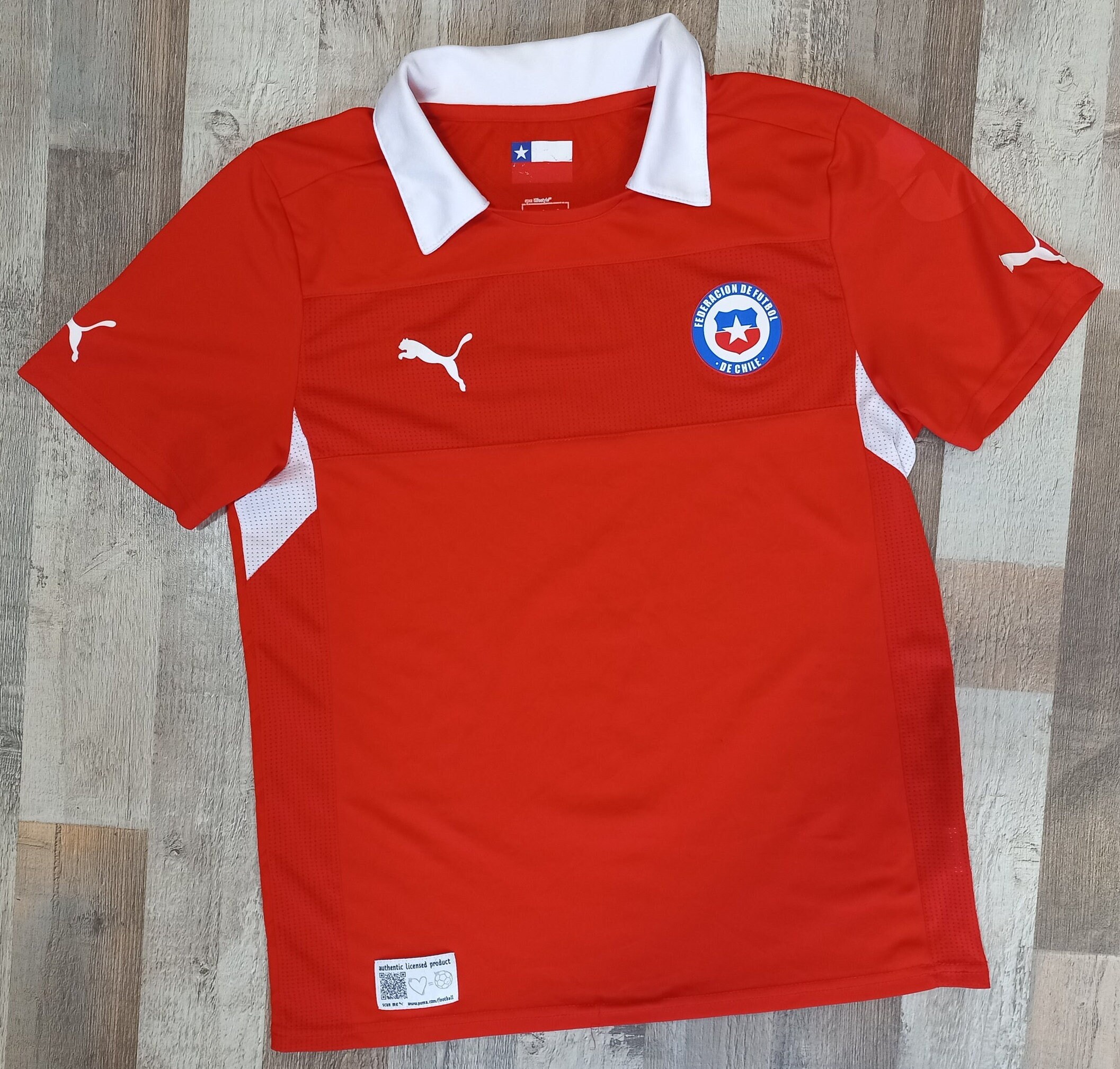 2012-14 Chile National Football Team Home Shirt Jersey Size L Red