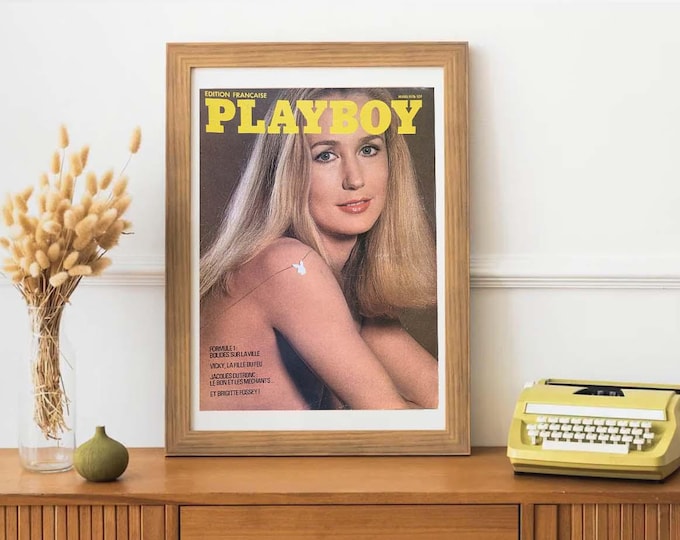Rare original's Playboy cover, Brigitte Fossey, 1976.