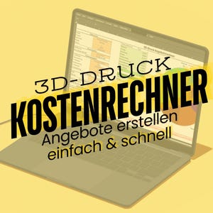 Calcolatore dei costi di stampa 3D | Offerta stampa 3D | Responsabile della fattoria di stampa della stampa 3D | DE/ENG| Costo | salario | Microsoft Excel | Fogli Google