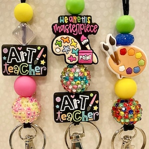 Art Teacher Lanyards- School lanyards- Teacher lanyards- ID Badge