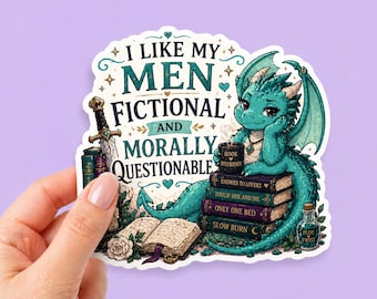 Morally Questionable Fictional Men sticker | Kiss-Cut Sticker
