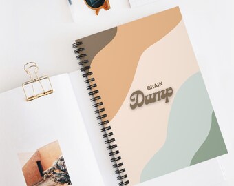 Spiral Notebook: Wavy Design, Lined Pages, Thought Journal