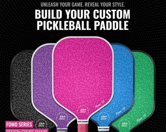 Custom Pickleball Paddle - Court Chaos | Fomo Series by Ink + Dink | Personalized Pickleball Paddle | Choose Colors & Text | Free Shipping