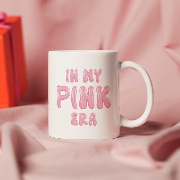 In My Pink Era Mug - Retro Style Coffee Cup - Vintage-Inspired Tea Mug - Feminine Nostalgic Gift - For Girls and Women