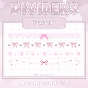 Pink dividers for Discord | dividers | aesthetics | cute | discord graphics | pink | INSTANT DOWNLOAD image 1