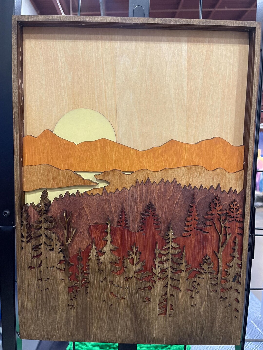 Rustic Forest Sunset Wall Art