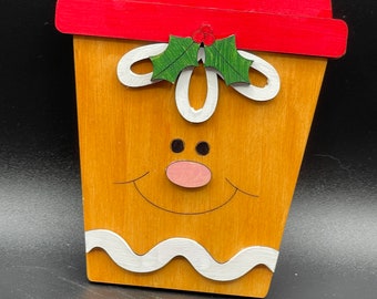 Gingerbread Coffee Gift Card Holder Ornament