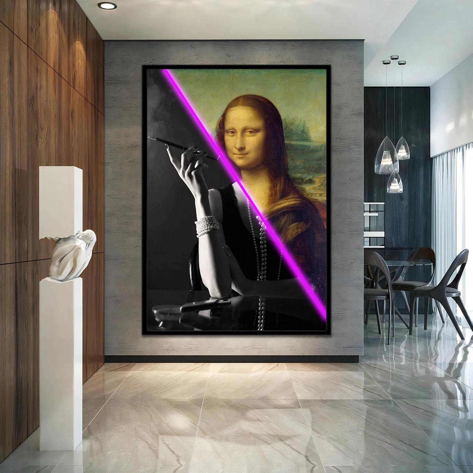 Mona lisa painting - Etsy 日本