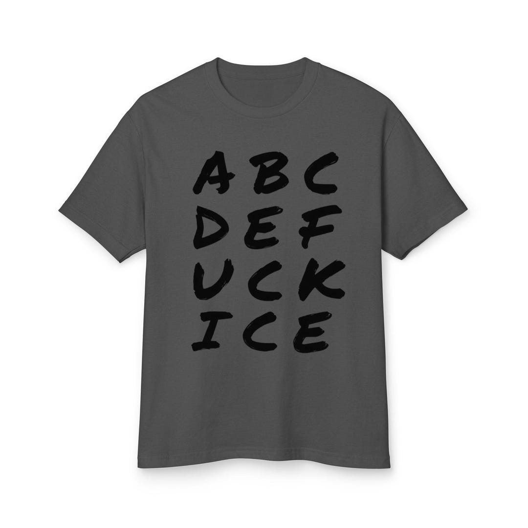 ABCDEF*CK ICE - Garment-dyed Heavyweight Cotton Tee - Etsy
