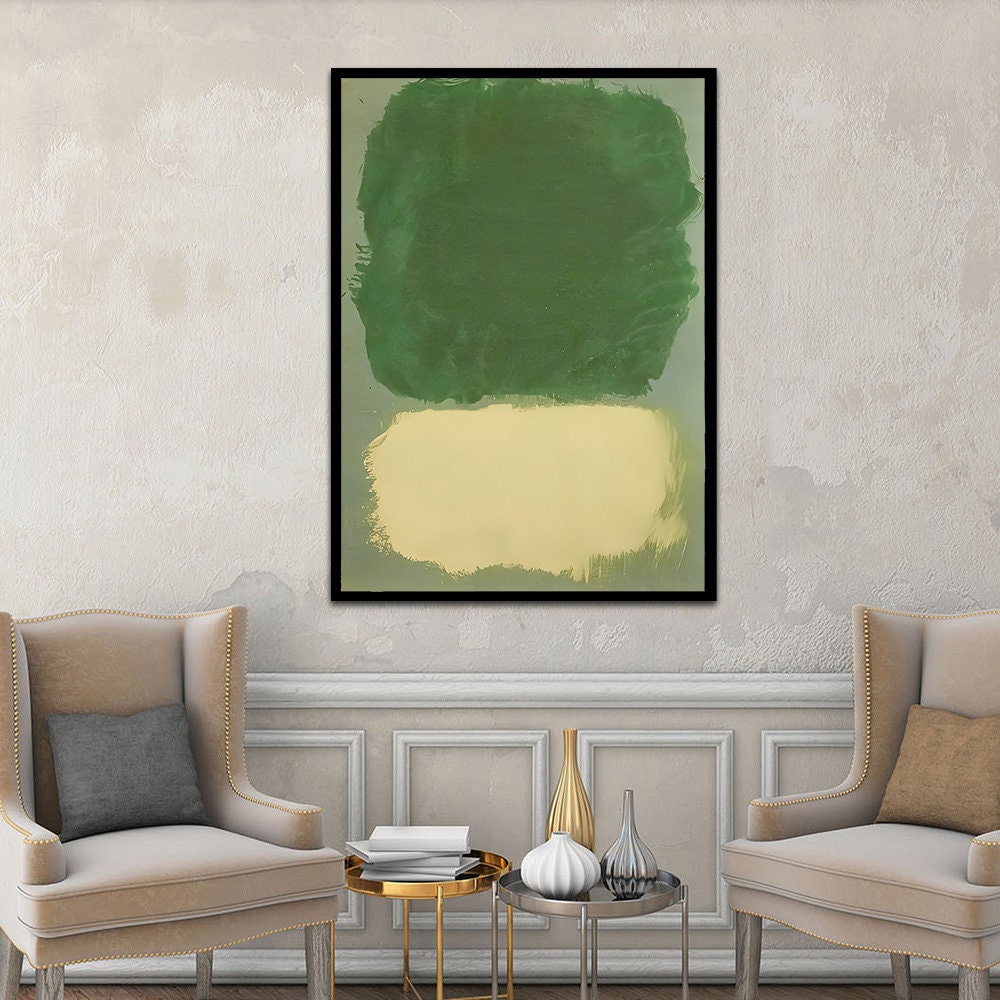 Mark Rothko Modern Canvas green Cream Color Mark Rothko Wall Art ...