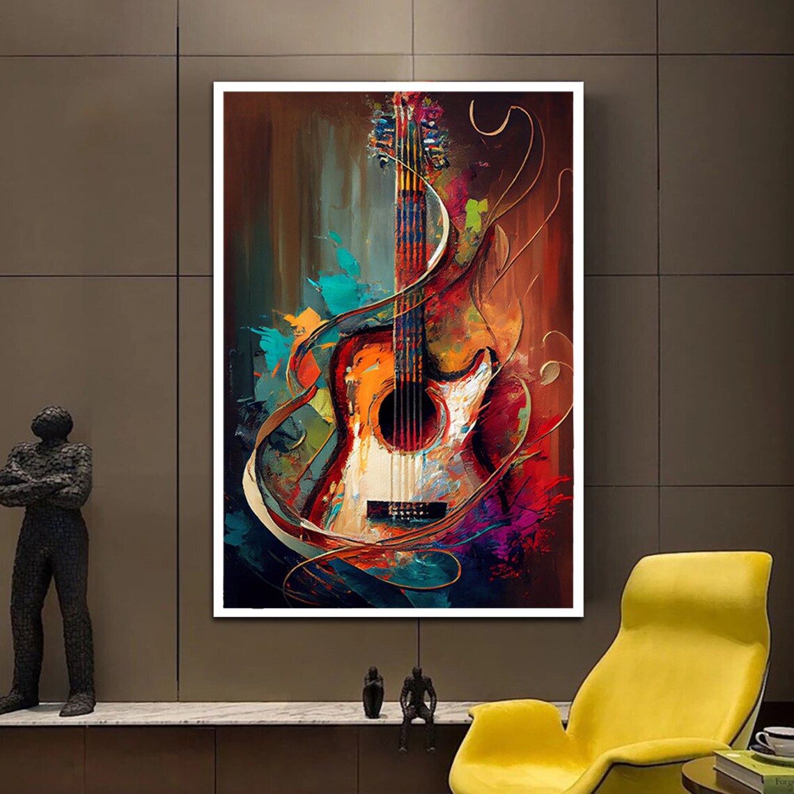 Guitar Canvas Print,guitar Wall Decor,music Art,music Home Decor,ready
